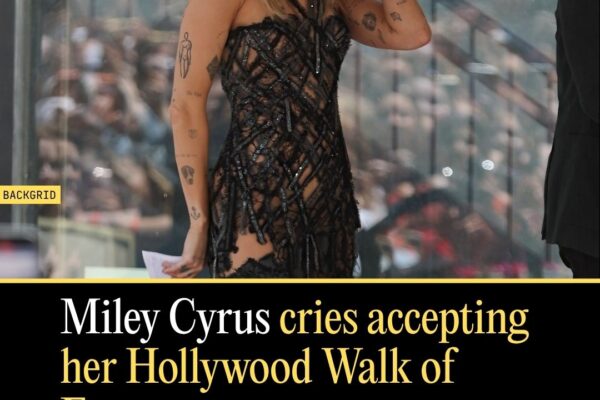 Miley Cyrus Cries Accepting Her Hollywood Walk of Fame Star.