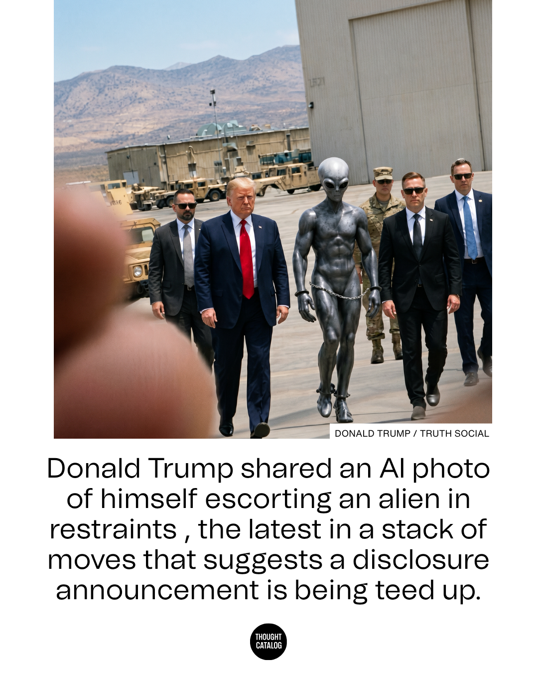 Trump’s AI Alien Post Looks Like a Meme, but Here’s the Disclosure Timeline Behind It