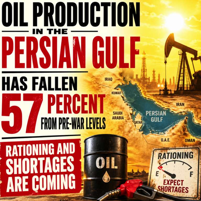 Oil Production In The Persian Gulf Has Fallen 57 Percent From Pre-War Levels – Rationing And Shortages Are Coming