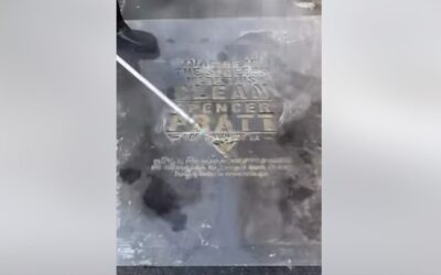 GENIUS! LA Mayor Candidate Spencer Pratt Uses Power Washer to Tattoo Filthy LA Sidewalks with Campaign Logo – “Imagine if the Streets Were This Clean” (VIDEO)