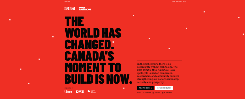 Most Ambitious Graphic | BetaKit