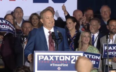 WATCH: Ken Paxton Gives Victory Speech Vowing to Pass Save America Act, SLAMS Dem Opponent “James Talafreako”
