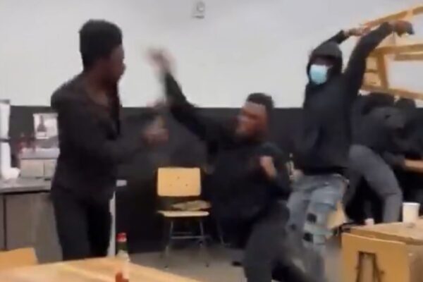 All Hell Breaks Loose at DC Navy Yard Chipotle: Father Shields Terrified Children as ‘Teens’ Break Out in Violent Brawl, Throw Chairs (VIDEO)