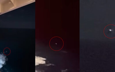 UFO-like Orb recorded from cruise ship off the coast of Cancun at midnight