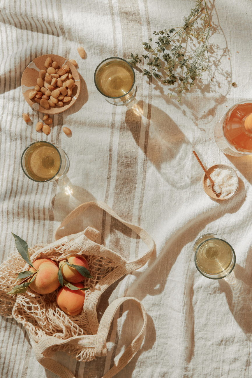 Picnic peaches.