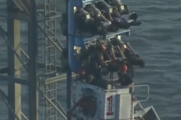 Roller Coaster Malfunction Leaves Eight Riders Stranded Nearly 100 FEET in the Air for Hours Before Heroic Firefighters Save the Day (VIDEO)