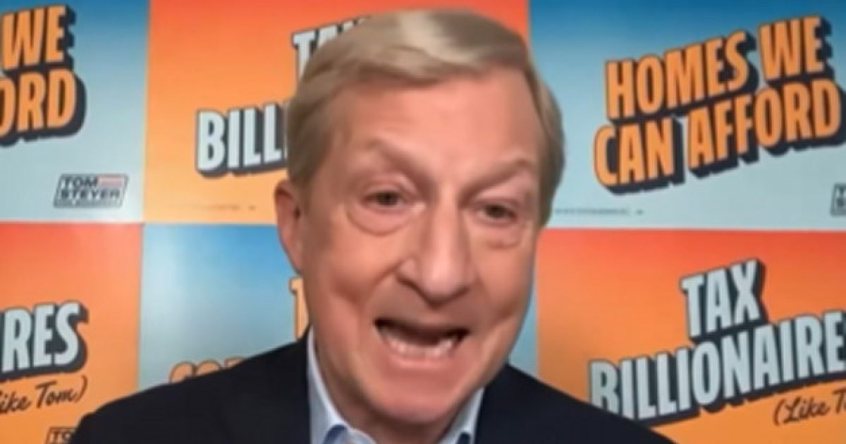 THEY’VE LEARNED NOTHING: California Democrat Governor Candidate Tom Steyer Says ‘I’m Totally in Favor of Trans Athletes in High School’ (VIDEO)