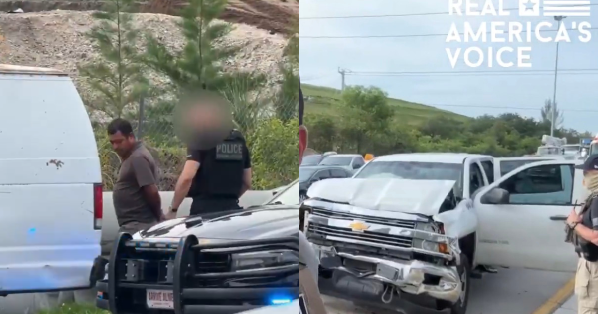 INSANE! UNLICENSED Illegal Alien Driver Causes Accident on Freeway Right Next to ICE Arresting Another Illegal (VIDEO)