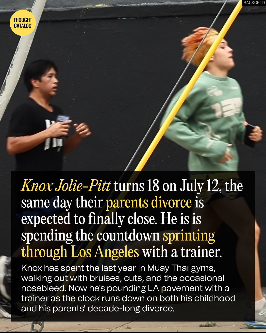 The Jolie-Pitt Twins Turn 18 on July 12, the Same Day Their Parents’ Divorce Is Expected to Finally Close. Knox Is Spending the Countdown Sprinting Through Los Angeles with a Trainer.