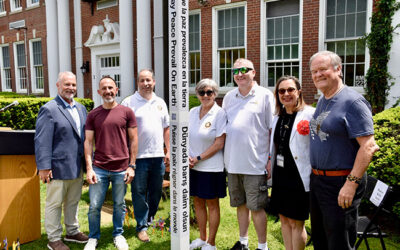 Bridgehampton UFSD Students Gather for Peace Pole Ceremony, Bridgehampton, New York, USA