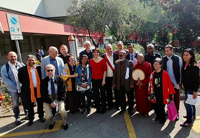 Peace Ceremony at Milan City 5th District, Special Council for Peace, Milan, Italy.
