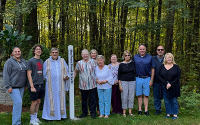 Peace Pole Blessed at St. Joseph’s Church, Charlton, Massachusetts, USA.