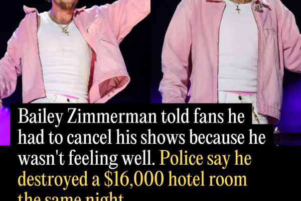 Bailey Zimmerman Told Fans He Had to Cancel His Shows Because He Wasn’t Feeling Well. Police Say He Destroyed a ,000 Hotel Room the Same Night