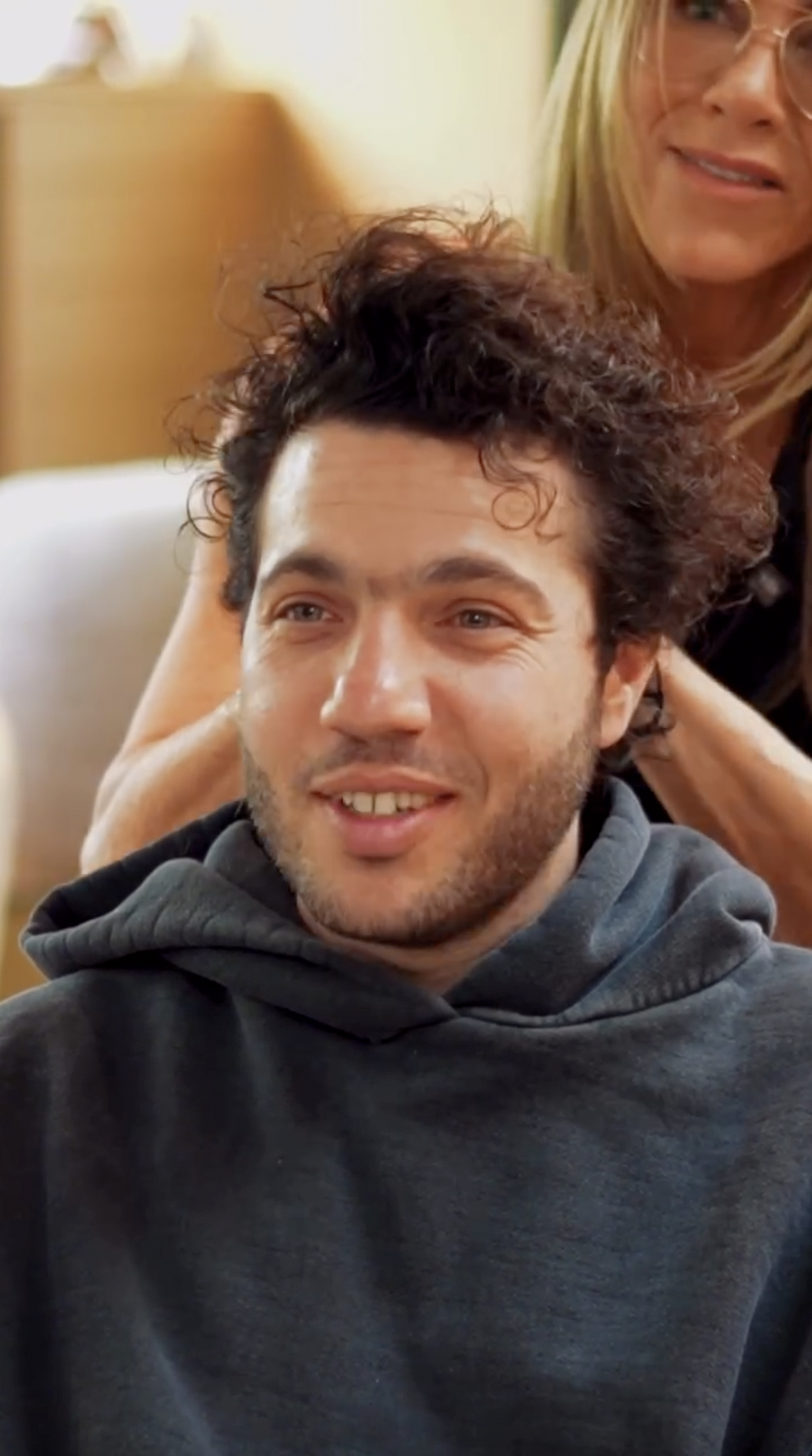 Jennifer Aniston, Selena Gomez, and Benny Blanco together in a LolaVie promotional video