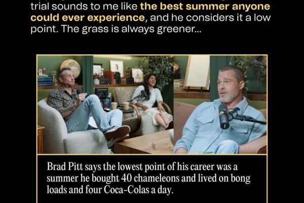 Brad Pitt’s Worst Summer Ever Sounds Like It Would Have Been The Best Summer Of My Life