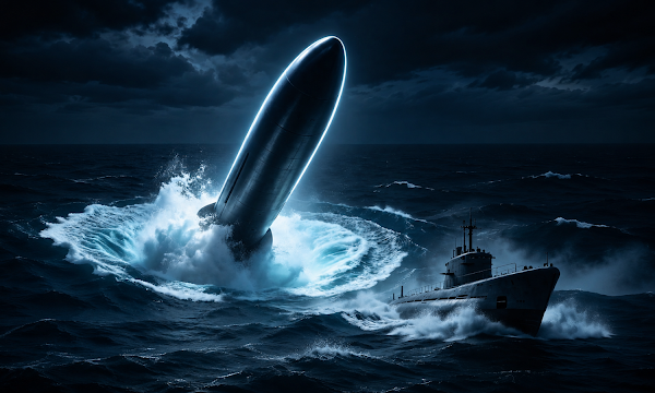 A massive cigar-shaped UFO rose from the Pacific, Soviet crew reported