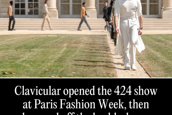 Clavicular Opened the 424 Show at Paris Fashion Week, Then Shrugged Off the Backlash Over Kissing a Trans Model at a Club: “I Knew And I Don’t Care.”