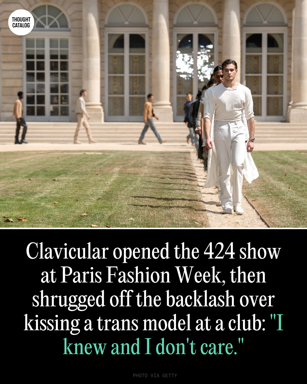 Clavicular Opened the 424 Show at Paris Fashion Week, Then Shrugged Off the Backlash Over Kissing a Trans Model at a Club: “I Knew And I Don’t Care.”