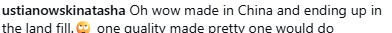 Text discussing the environmental impact of low-quality products made in China, highlighting concerns about waste and landfill issues.