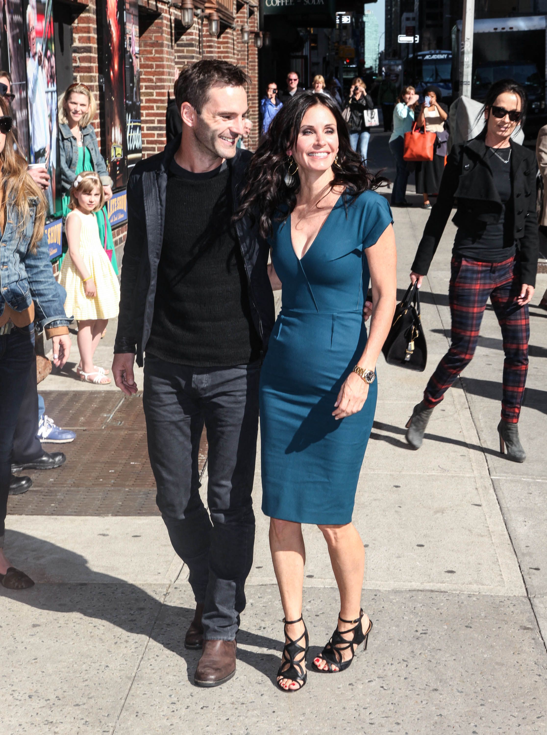 Courteney Cox and Johnny McDaid at the Ed Sullivan Theater in New York City, April 2014