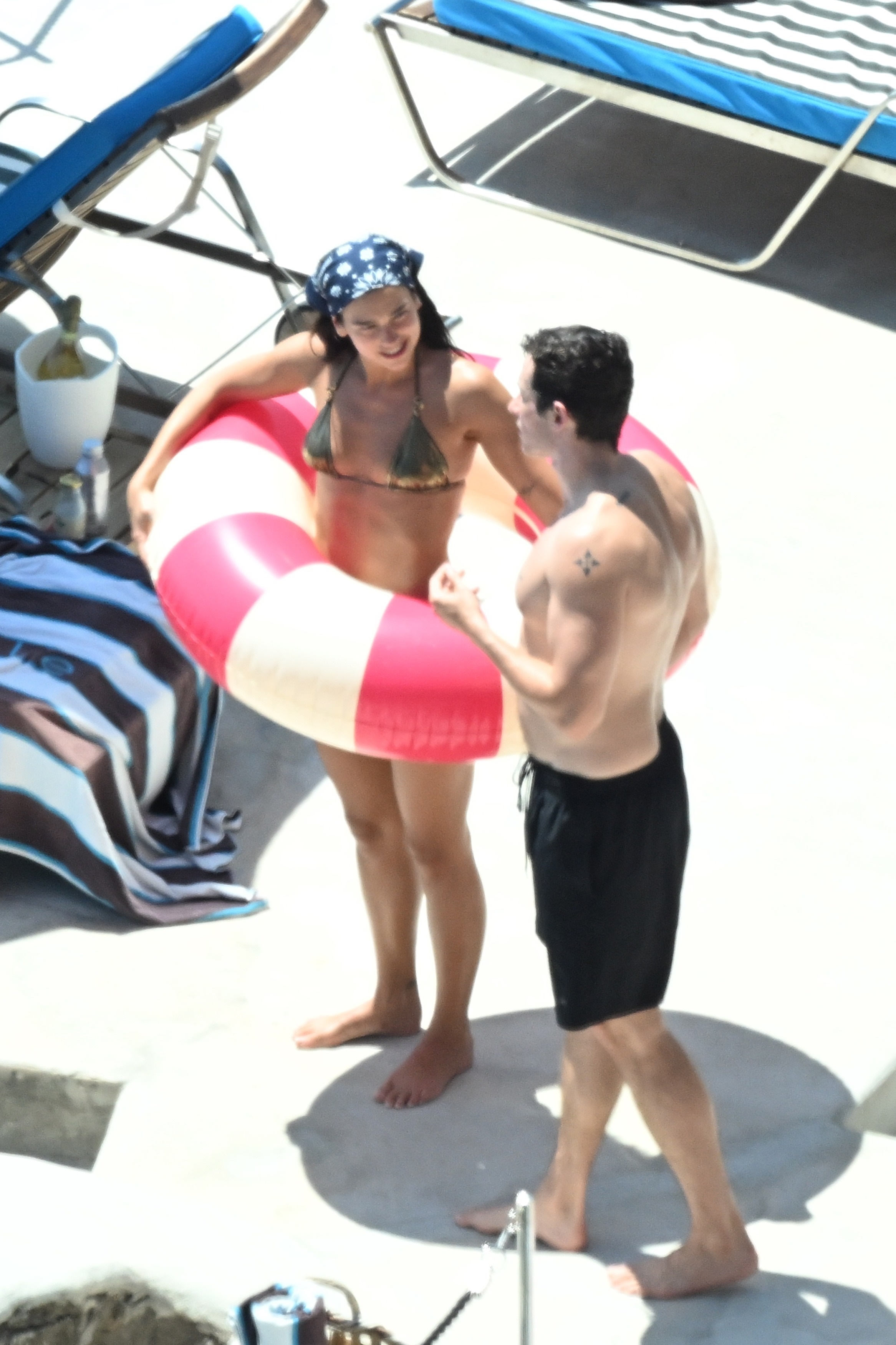 Dua Lipa and Callum Turner on the Amalfi Coast during their honeymoon