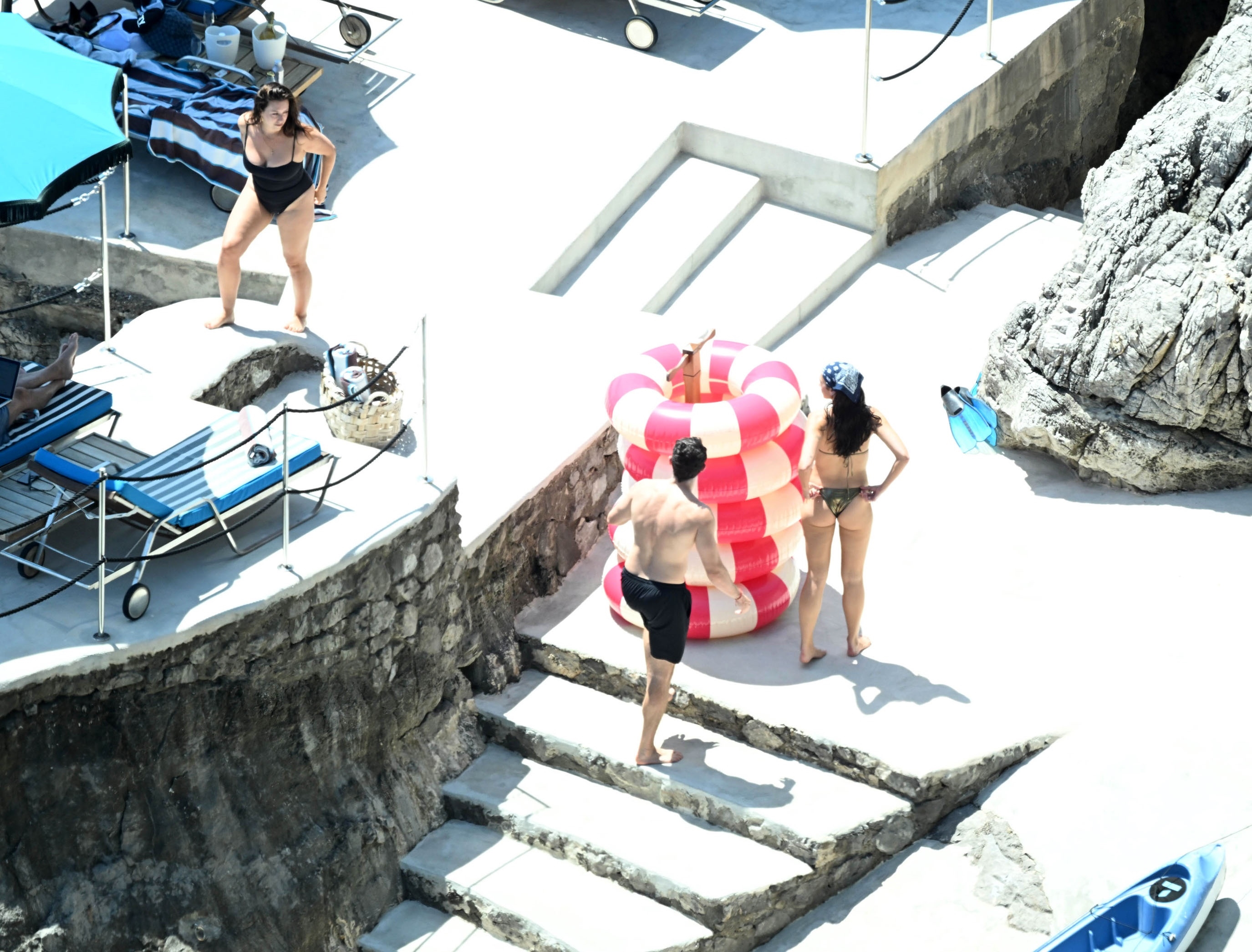 Dua Lipa and Callum Turner on the Amalfi Coast during their honeymoon