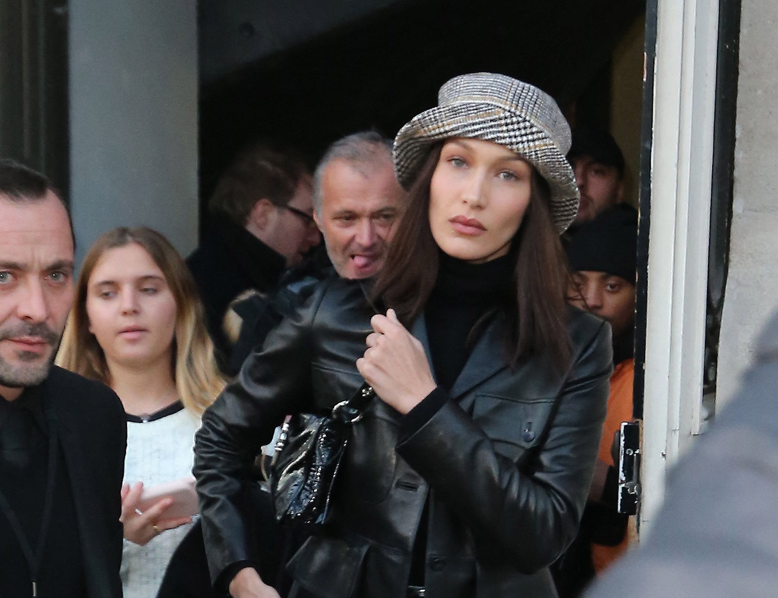 Bella Hadid at the Alexandre Vauthier fashion show in Paris
