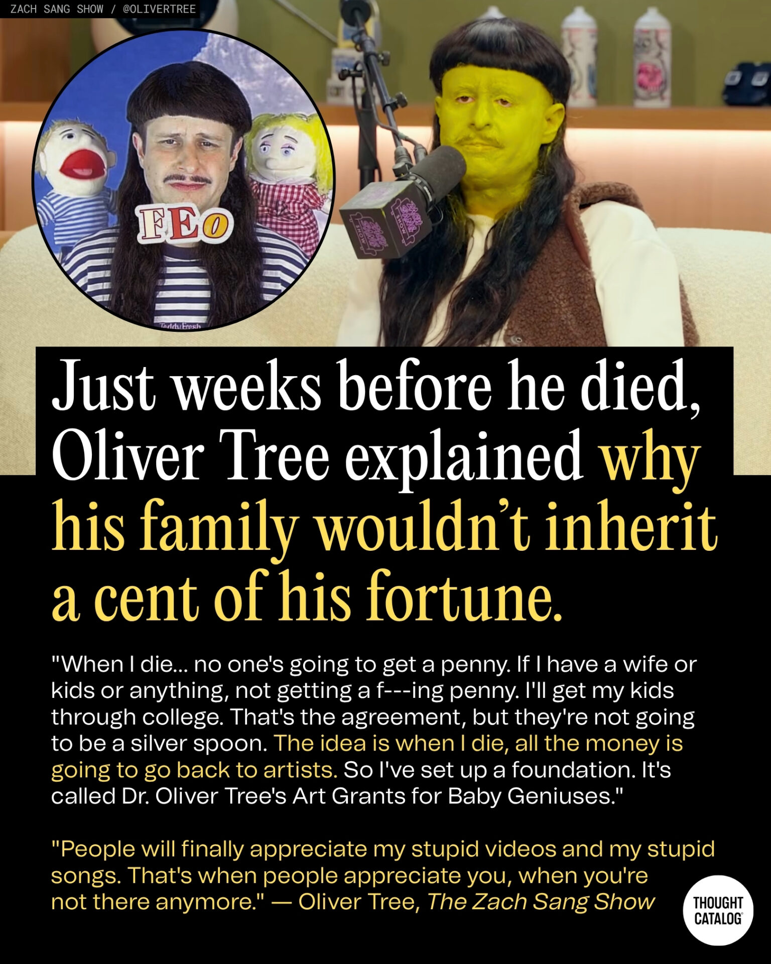Just Weeks Before He Died, Oliver Tree Explained Why His Family Wouldn’t Inherit a Cent of His Fortune