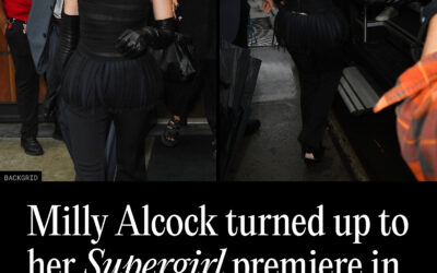 Milly Alcock Turned Up to Her Supergirl Premiere in New York in Head-To-Toe Black and Opera Gloves