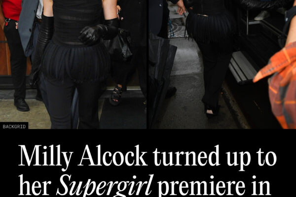 Milly Alcock Turned Up to Her Supergirl Premiere in New York in Head-To-Toe Black and Opera Gloves