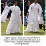 Naomi Osaka Walked onto the Wimbledon Grass in a Kimono-Inspired Bridal Gown, Built from Vintage Kimonos and Deconstructed Wedding Dresses naomi-osaka-walked-onto-the-wimbledon-grass-in-a-kimono-inspired-bridal-gown-bui-2
