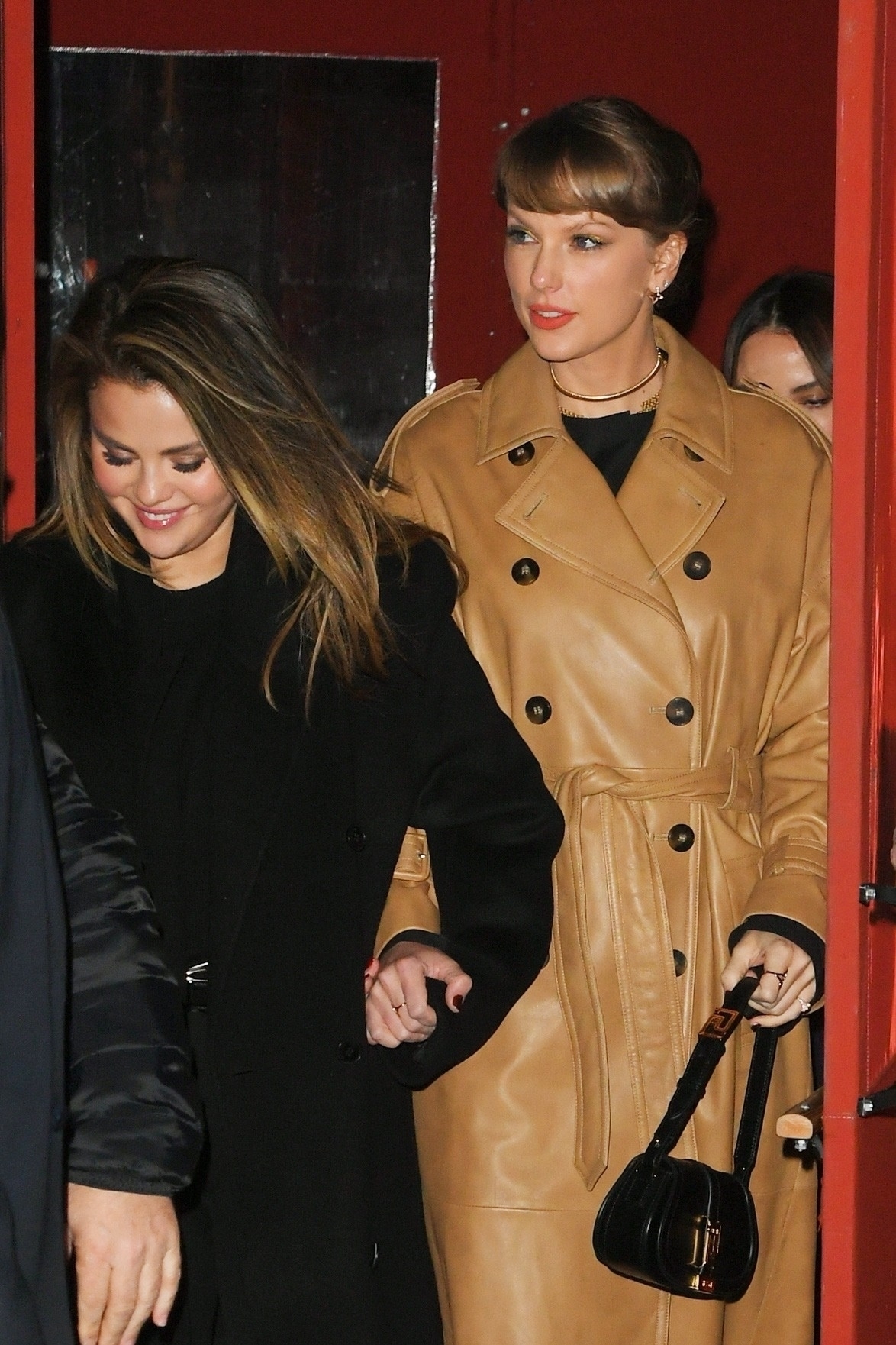 Taylor Swift, Selena Gomez, Miles Teller, and Keleigh Sperry leaving Zero Bond in New York City