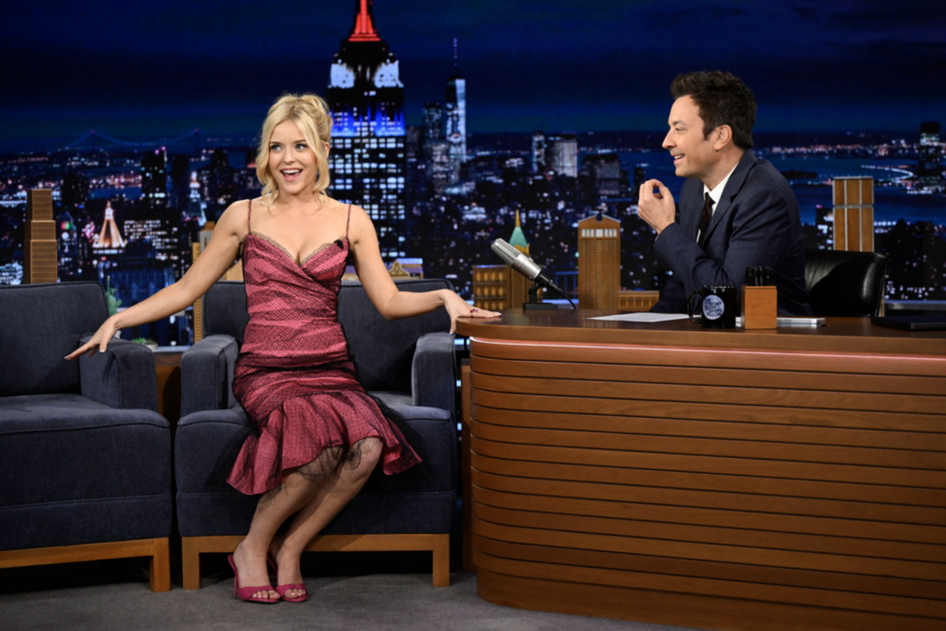 The Actress Playing Young Elle Woods in the “Legally Blonde” Prequel Went on Fallon in the Exact Dress Reese Witherspoon Wore to the 2001 Premiere