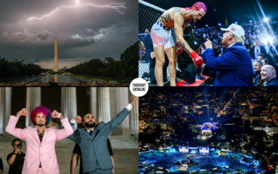 The Sky Marked Trump’s 80th Birthday with a Once-In-80-Years Omen: Lightning Over the Monument, a Rainbow at Sunset, and a UFC Cage on the White House Lawn