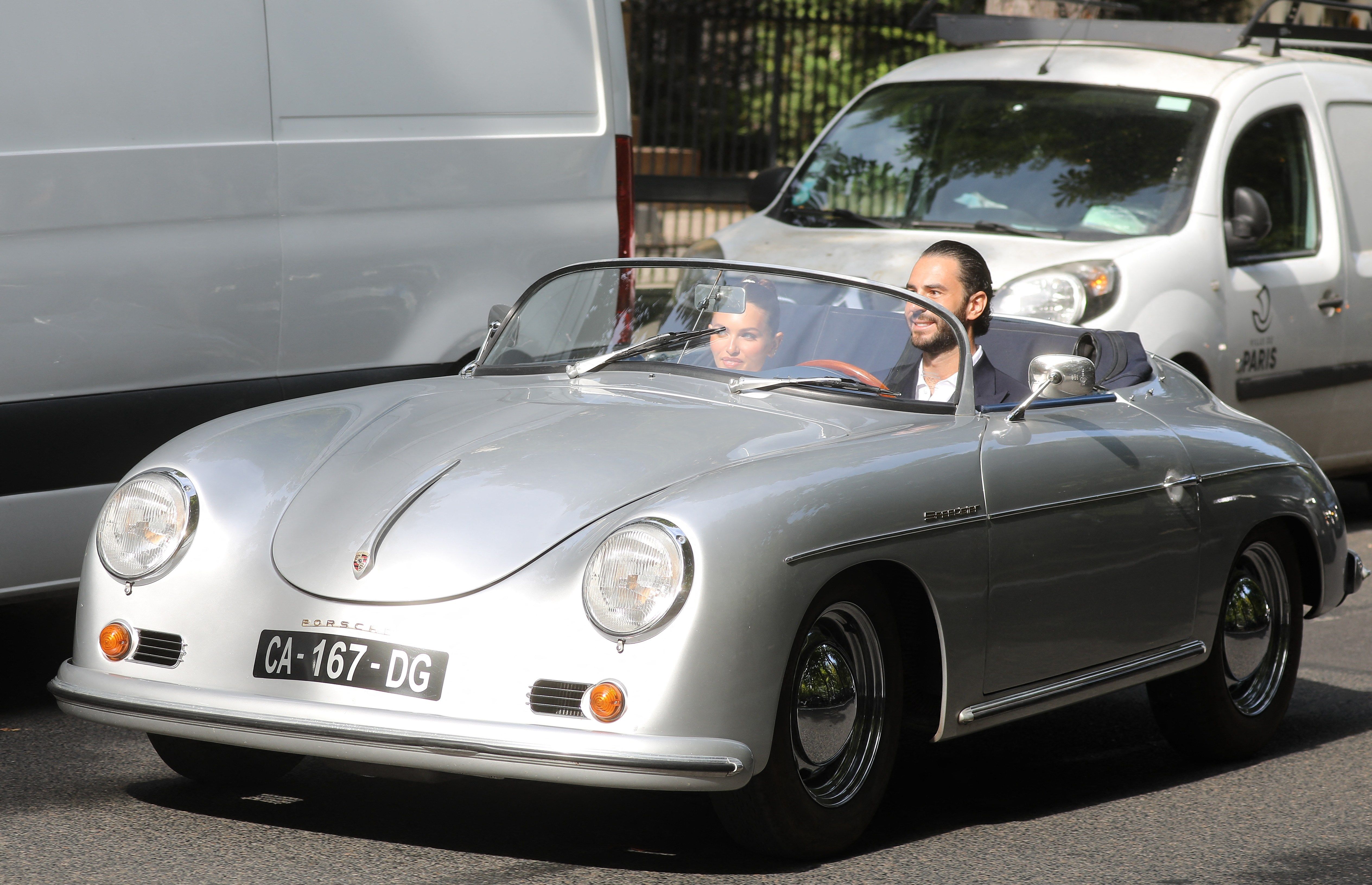 Thylane Blondeau and Benjamin Attal together on their wedding day in Paris