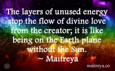 Maitreya Quote on What stops the flow of diving love