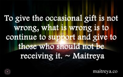 Maitreya Quote on Giving Gifts to Others