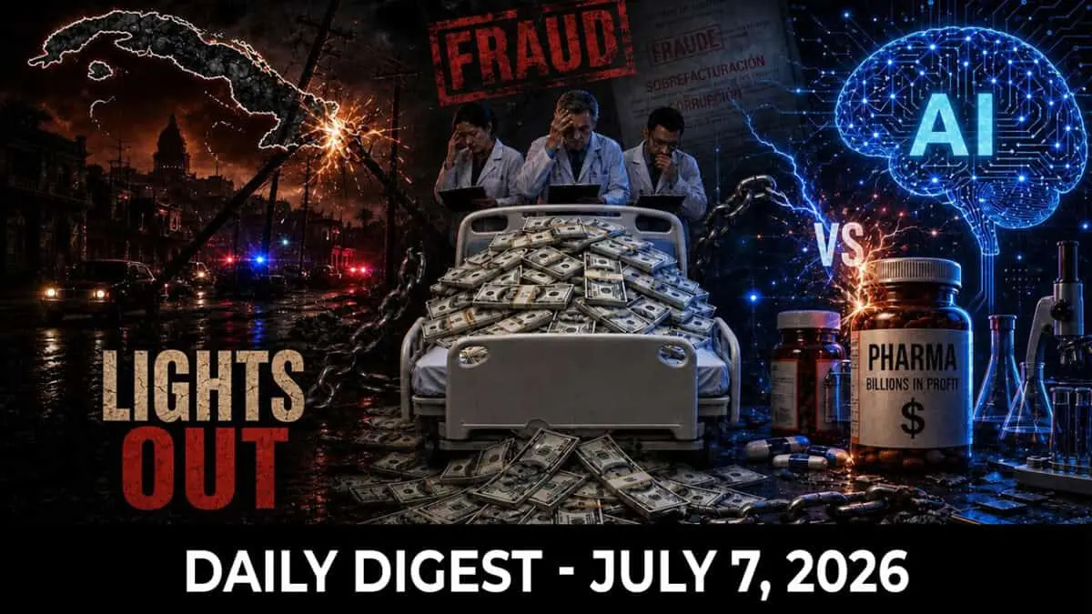 Cuba’s Grid Collapses, HHS Uncovers .5 Billion Hospice Fraud, AI to Compete with Big Pharma