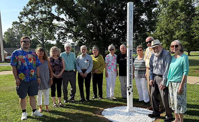 Dedication of Peace Pole, Chambersburg, Pennsylvania, USA