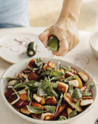 A Tomato, Nectarine & Halloumi Salad for When It’s Too Hot to Cook