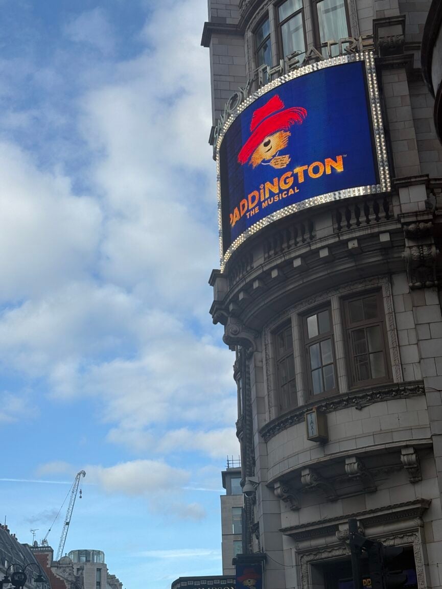 Paddington the musical marquee, London