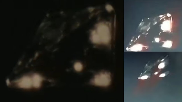 Strange pyramid-shaped triangle craft captured over Jequitinhonha Valley, Brazil