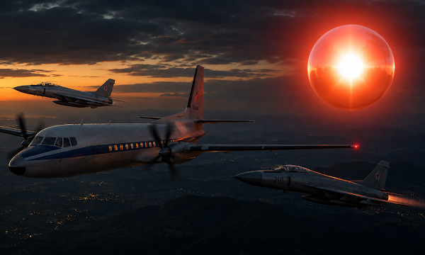 When a glowing UFO outmaneuvered a Pan Adria Airliner and MiG-21 Interceptors
