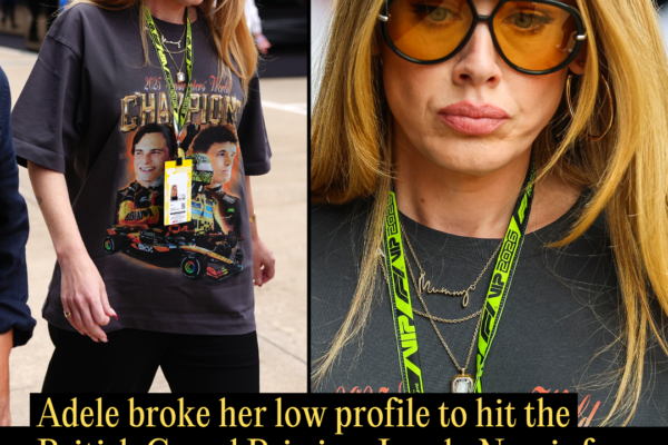 Adele Broke Her Low Profile to Hit the British Grand Prix in a Lando Norris Fan Tee and a Necklace That Said ‘Mummy.’