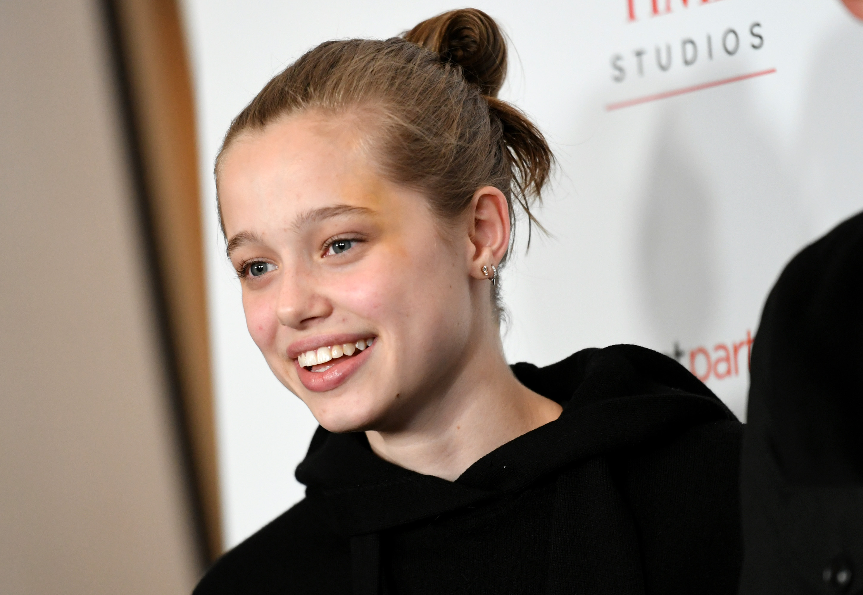 Shiloh Jolie-Pitt at the Los Angeles premiere of MSNBC Films' "Paper & Glue: A JR Project" at the Museum of Tolerance in 2021