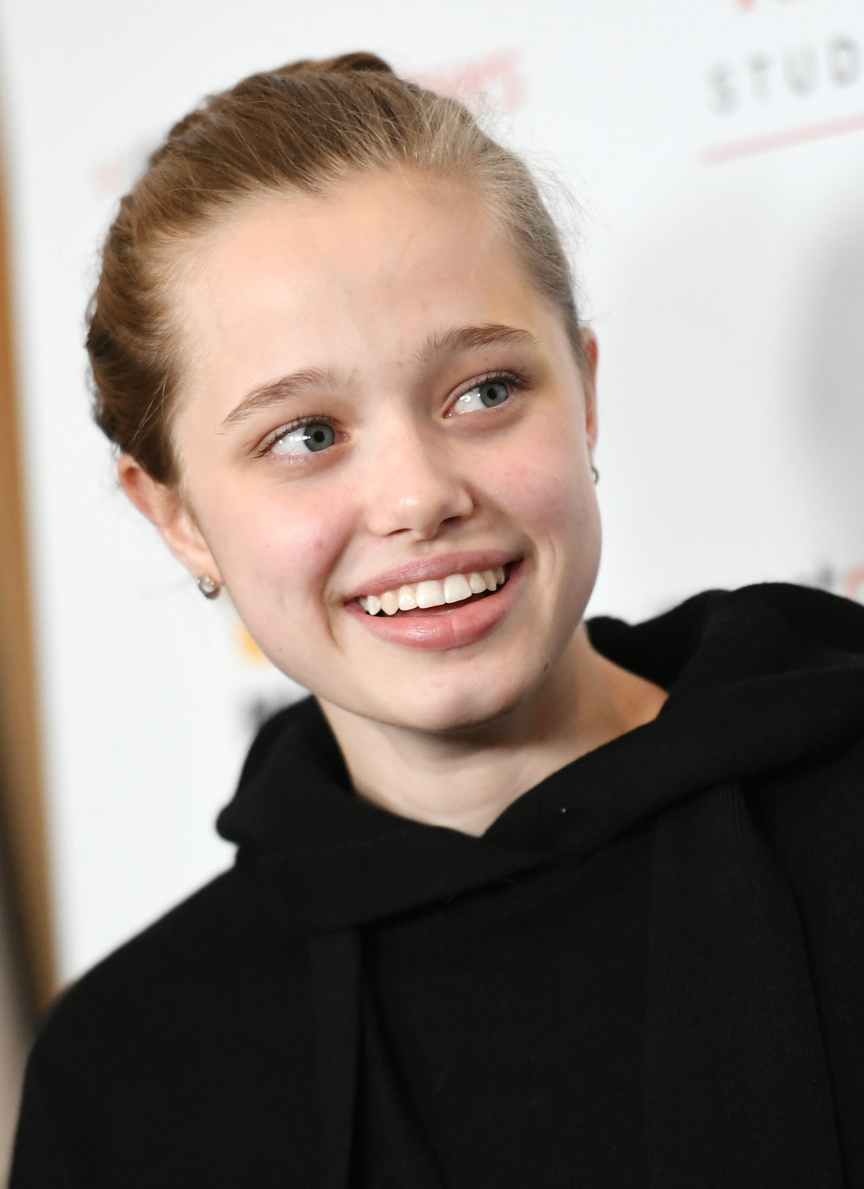 Shiloh Jolie-Pitt at the Los Angeles premiere of MSNBC Films' "Paper & Glue: A JR Project" in November 2021