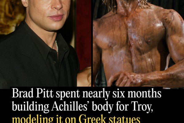 Brad Pitt Spent Nearly Six Months Building Achilles’ Body for Troy, Modeling It on Greek Statues Instead of Modern Bodybuilders