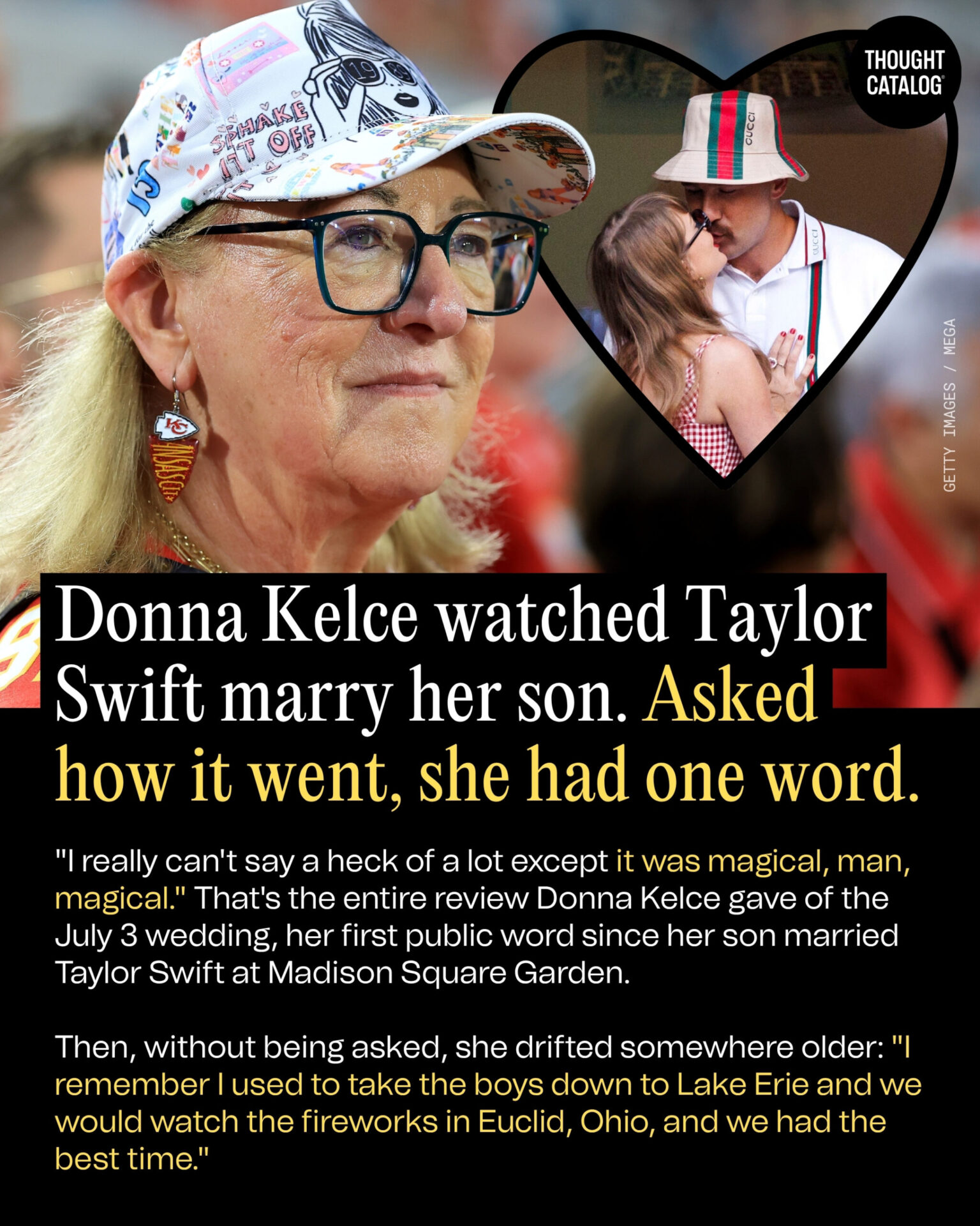 Donna Kelce Watched Taylor Swift Marry Her Son. Asked How It Went, She Had One Word