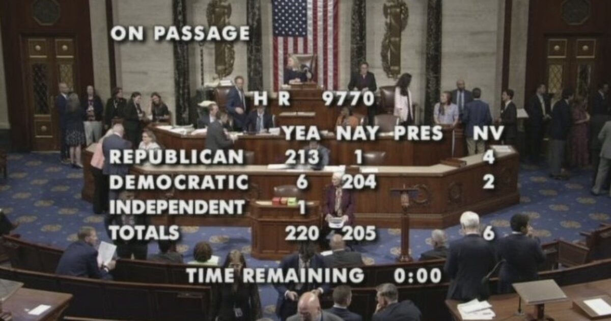 JUST IN: House Passes Continuing Resolution to Fund Government Until December 4