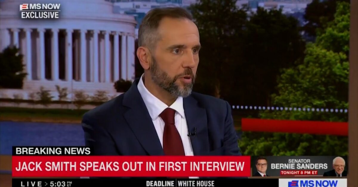 Jack Smith Trashes Trump Justice Department in First Interview Since Resigning as Special Counsel (VIDEO)